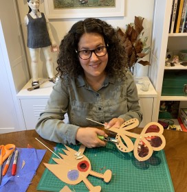 Watch Tiana Roebuck, AGO Associate Curator, Learning & Studio Programs, make paper-cut shadow puppets using recycled materials found at home. 