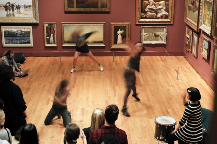 dancers performing in the gallery