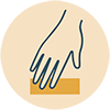icon - a hand touching an object